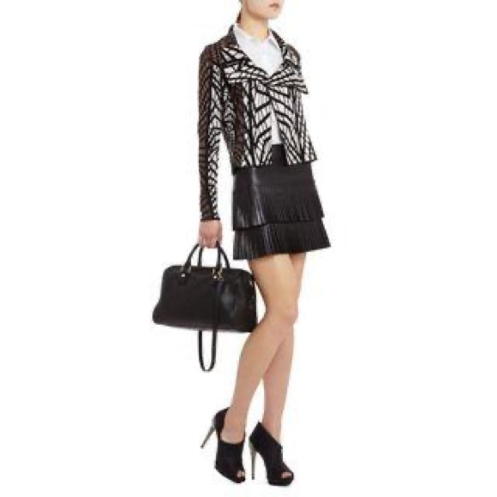 🖤BCBG "Eva" jacquard moto jacket